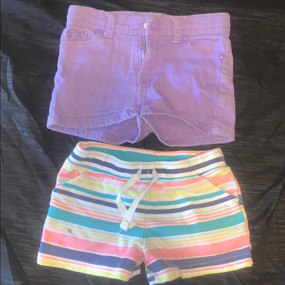 2 pairs of used little girl 3t shorts